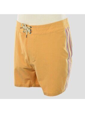 FAHERTY Honey Retro Surf Stripe Swim 5" Board Shorts 40 NWT